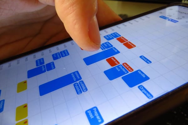 visualización de google calendar en un smartphone